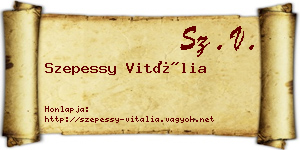 Szepessy Vitália névjegykártya